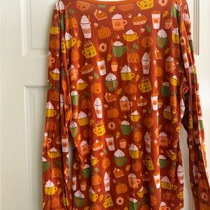 Little Sleepies Orange and Green Long Sleeve Top